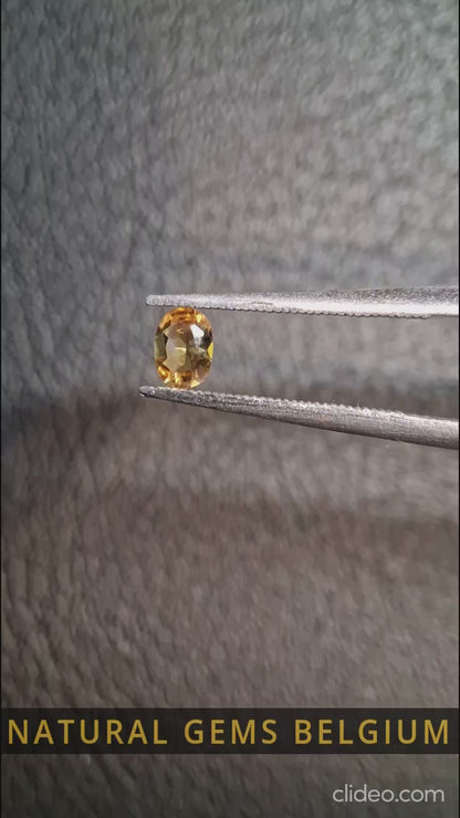 Citrine naturelle – Ovale facetté 3x4 mm jaune doré | Pierre de citrine individuelle