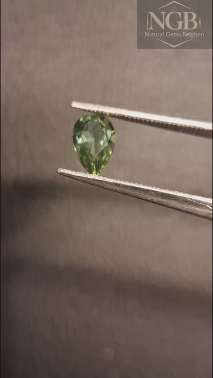 Natural Green Apatite - pear faceted - 0.415 ct - loose gemstone