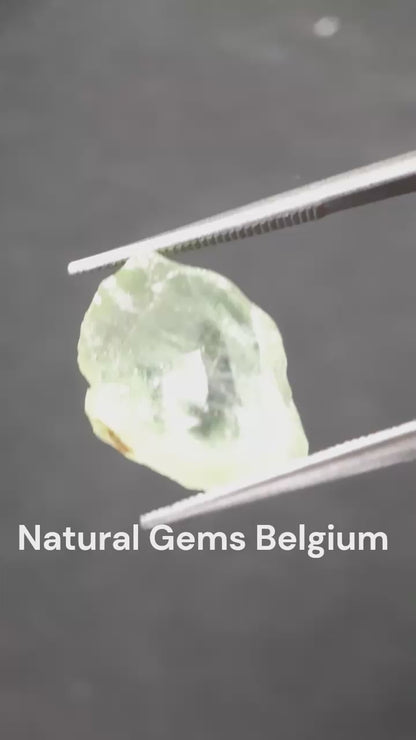 Natural Green Peridot - 4.994 ct - rough gemstone - for faceting - certified natural