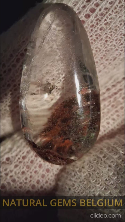 Natural Phantom Quartz - oval polished - 3.4 cm