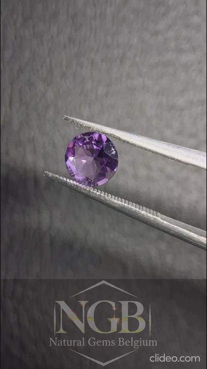 Purple Amethyst Round Cut 6mm 0.655 ct – Faceted Natural Amethyst Gemstone