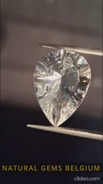 Quartz naturel - 7,985 ct - poire - quartz clair