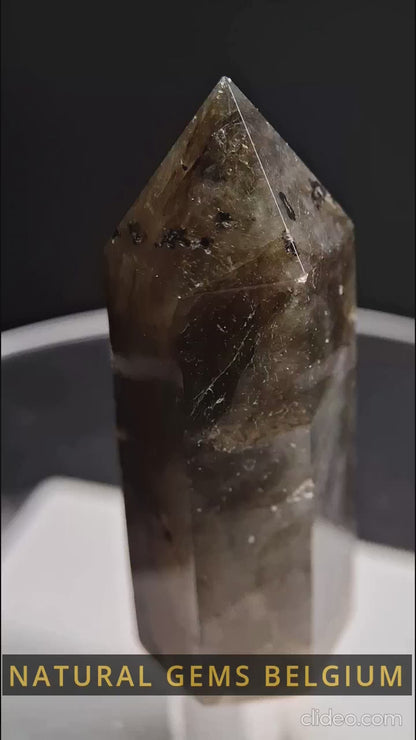 Torre di labradorite - labradorite naturale - 4,5 cm - torre esagonale