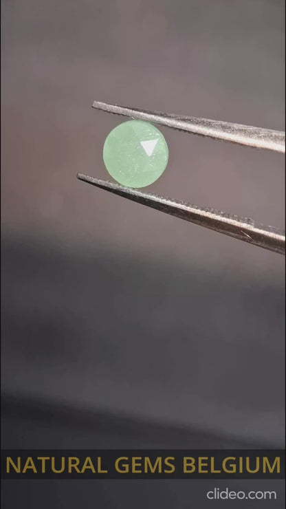 Natural Aventurine - faceted - round - 0.457 ct - green aventurine - Aventurescence