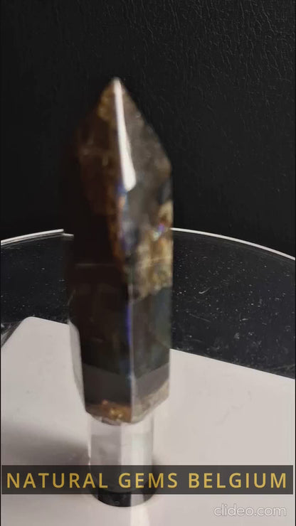 Torre di labradorite - labradorite naturale - 4,3 cm - torre esagonale