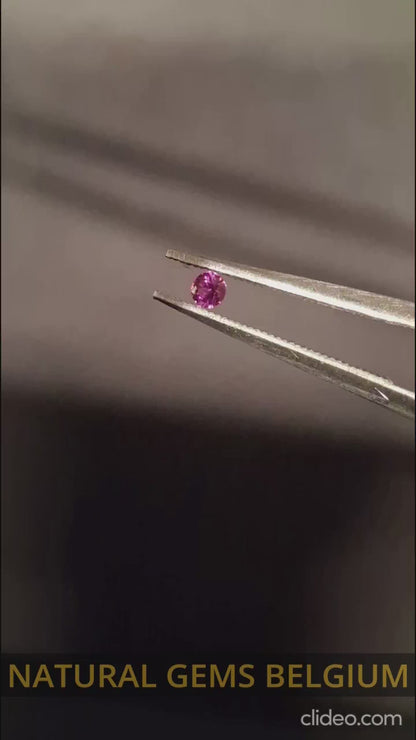 Natural Pink Sapphire - 0.044 ct -2mm Round cut - unheated - Africa - high quality