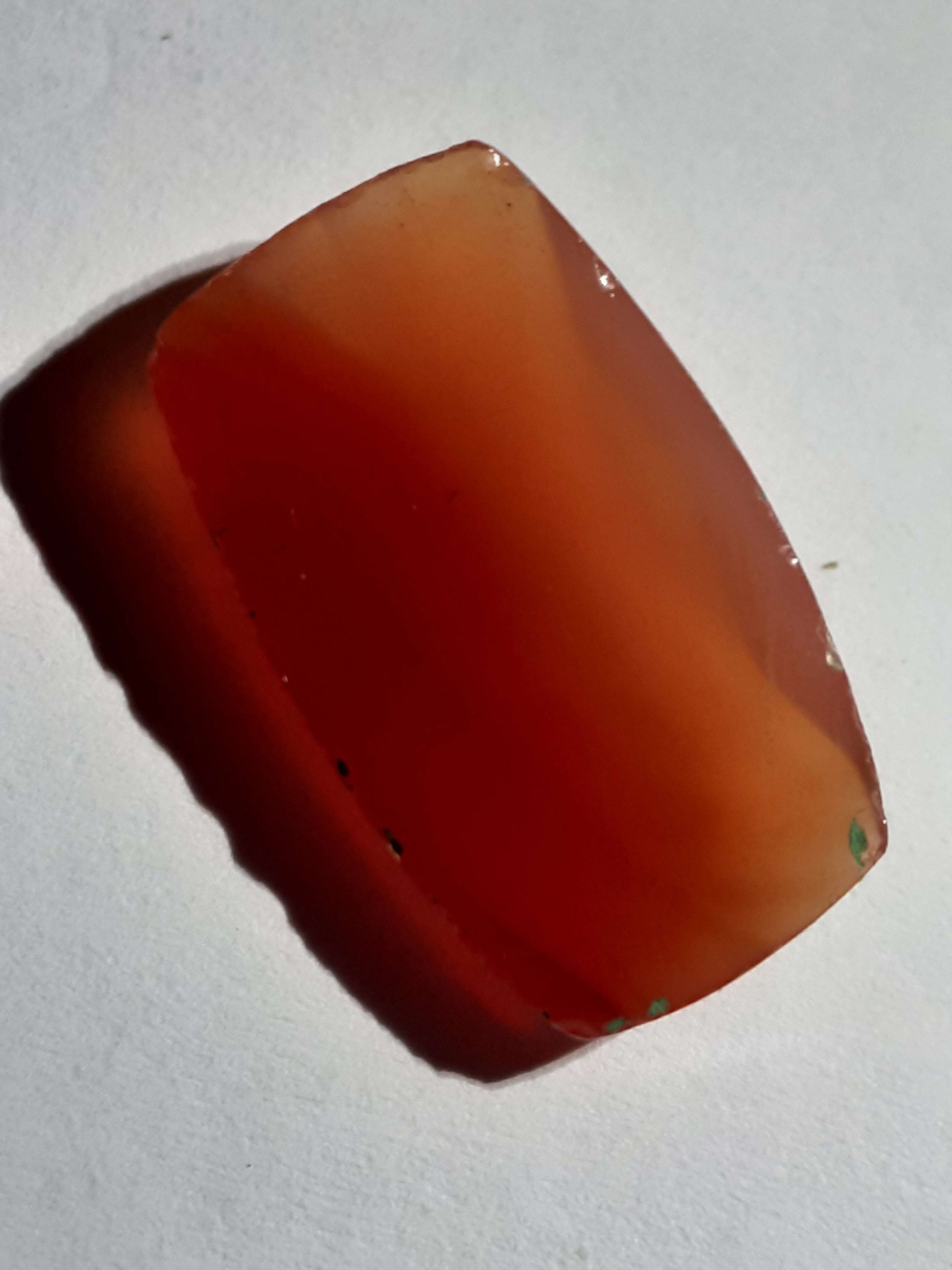 reddish orange Carnelian,rose cut, long cushion, 4.75 ct All Carnelian Gemstones - Faceted Carnelian Natural Gems Belgium