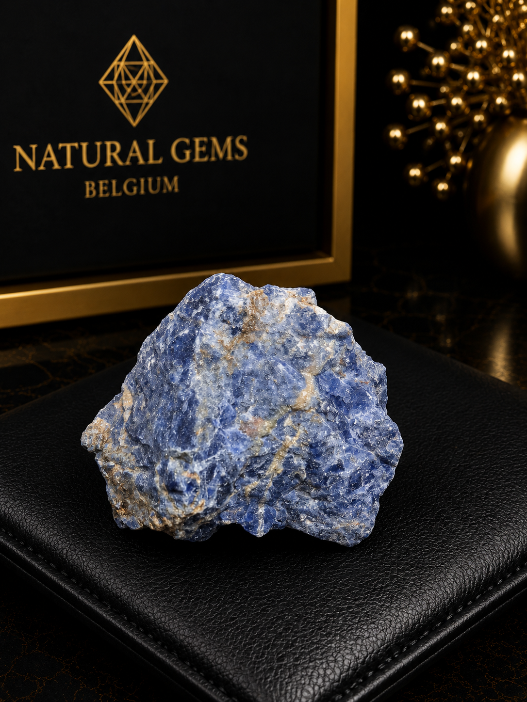 Natural Rough Sodalite Stone – Blue Raw Crystal Specimen – 39g – 4 x 3.5 cm - Natural Gems Belgium