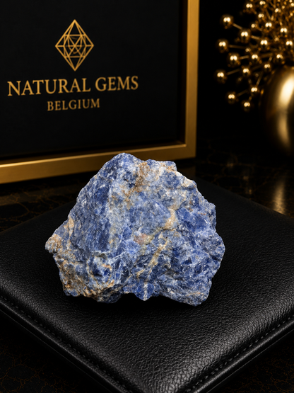Natural Rough Sodalite Stone – Blue Raw Crystal Specimen – 39g – 4 x 3.5 cm - Natural Gems Belgium